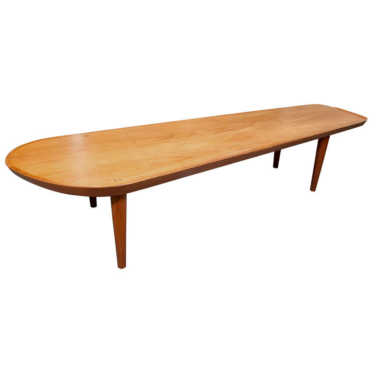 arne hovmand-olsen surf board coffee table at 1stdibs arne hovmand-olsen surf board coffee table at 1stdibs
