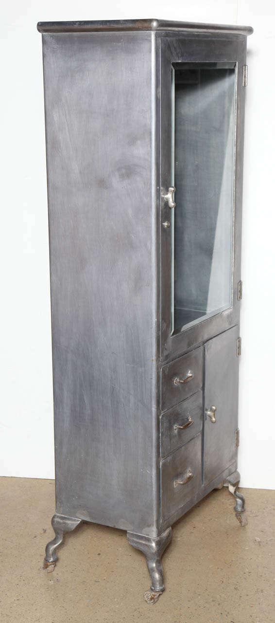 20th Century circa 1900 rolling Medical Cabinet