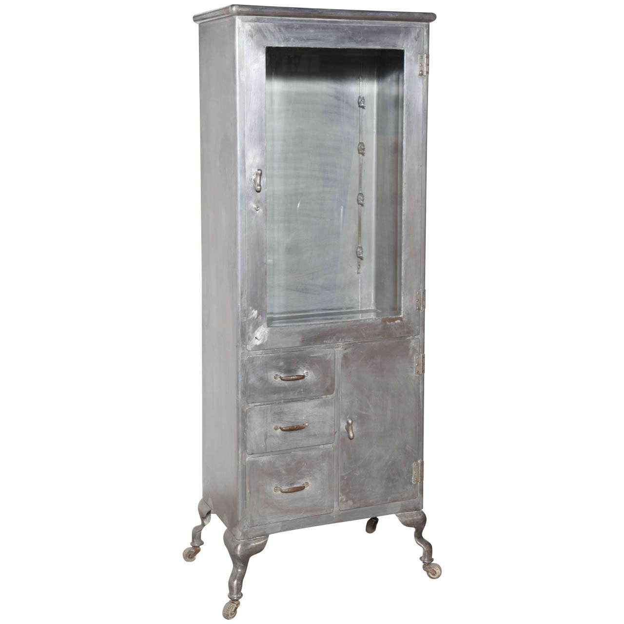 circa 1900 rolling Medical Cabinet