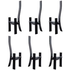Set Of 6 Dining Chairs By Vico Magistretti