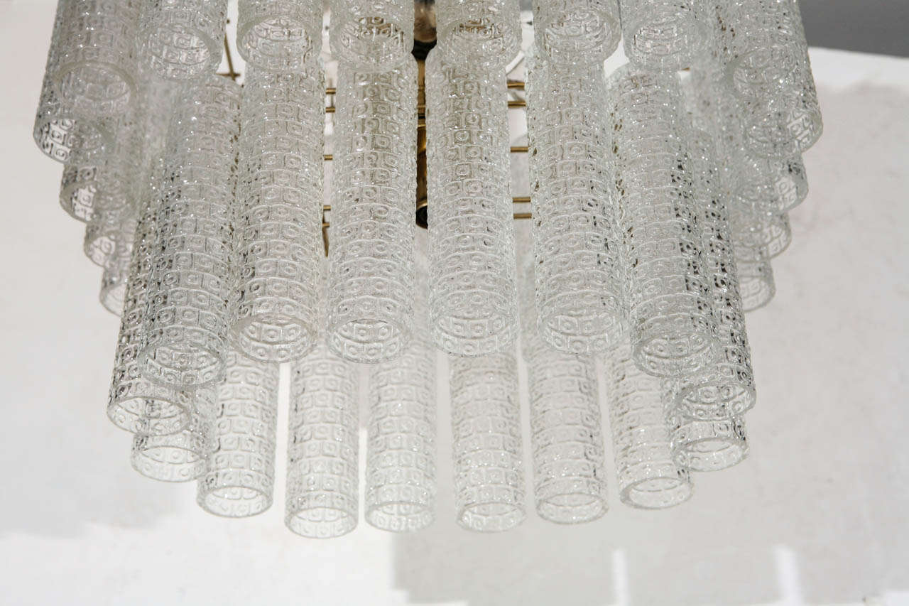 1960's Italian Murano Doria Chandelier In Good Condition For Sale In South Pasadena, CA