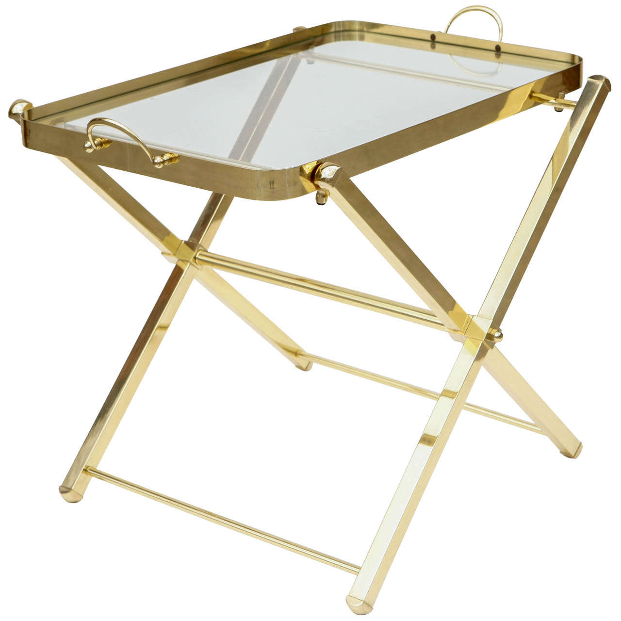 Brass Folding Bar Table