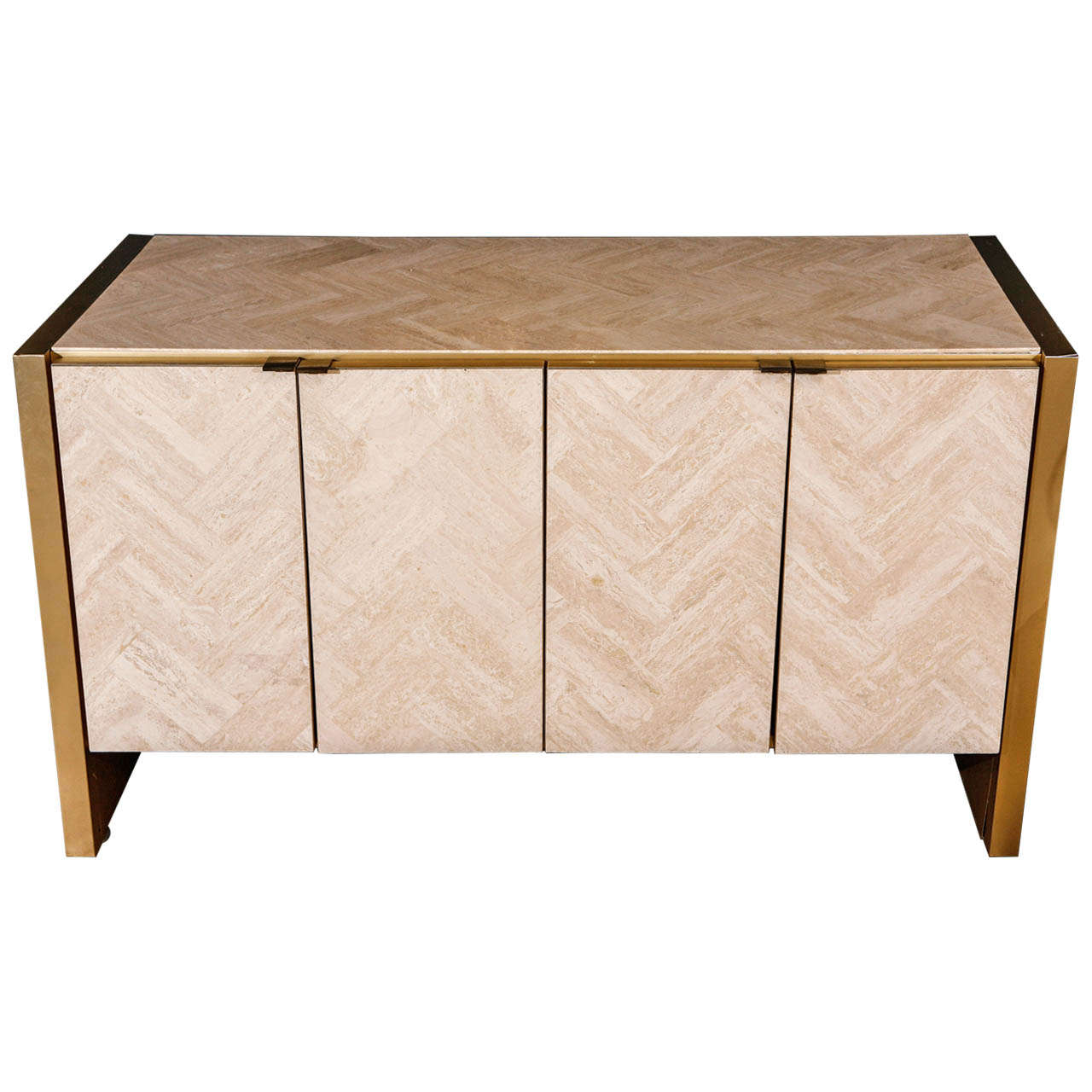 1960's Tessellated Stone Credenza For Sale