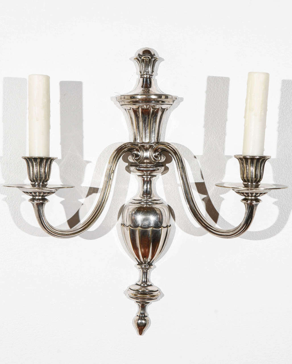 Pair of Silverplated Georgian Sconces