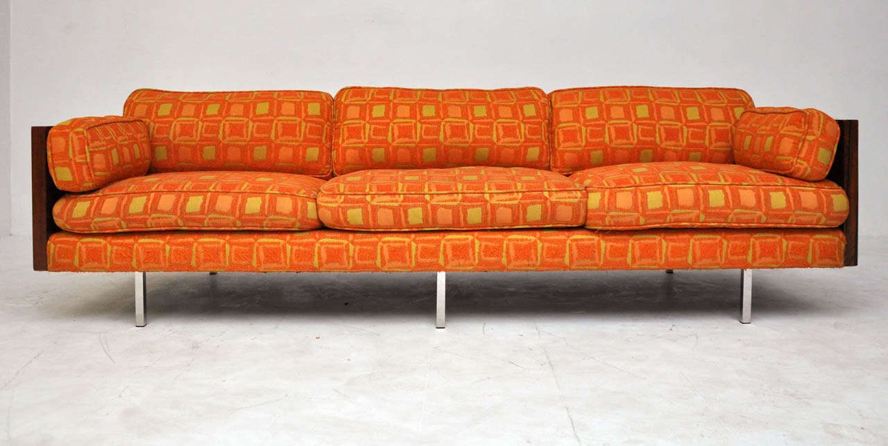 Mid-Century Modern Milo Baughman Rosewood Case Sofa