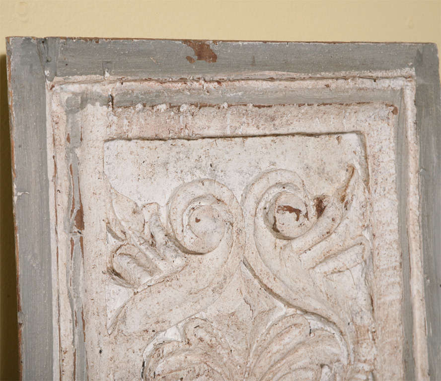 Unknown Pair of architectural wood carved wall hanging