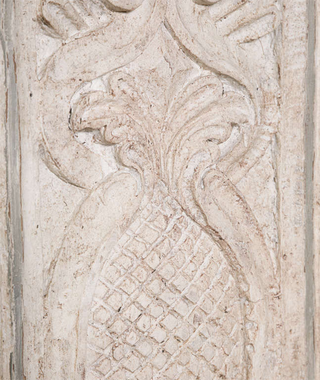 Mid-20th Century Pair of architectural wood carved wall hanging