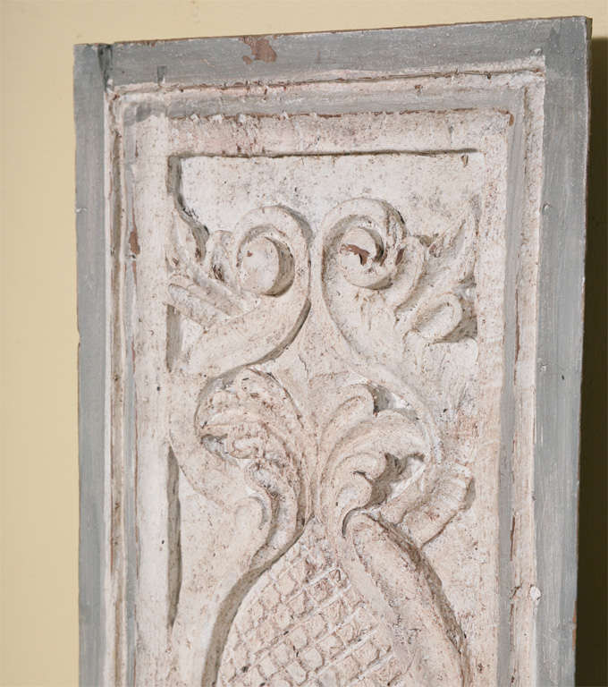 Pair of architectural wood carved wall hanging 1