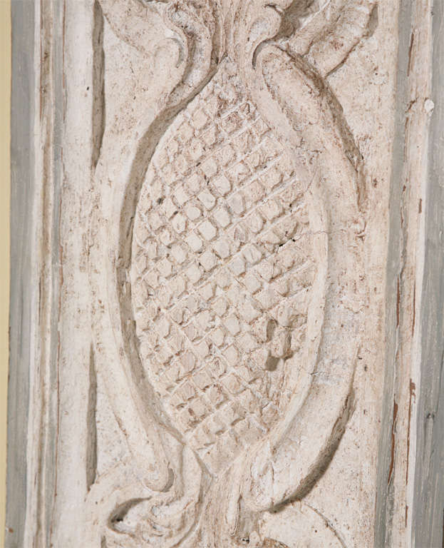 Pair of architectural wood carved wall hanging 2