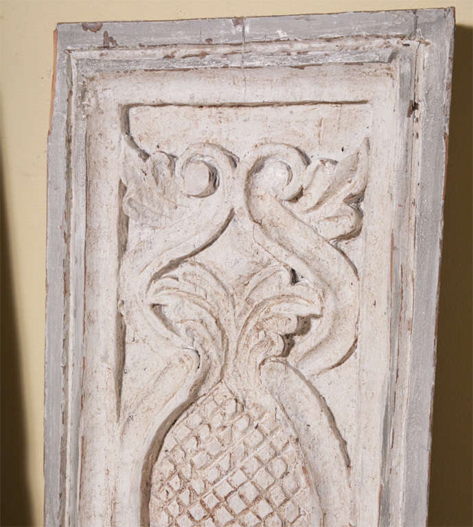Pair of architectural wood carved wall hanging 3