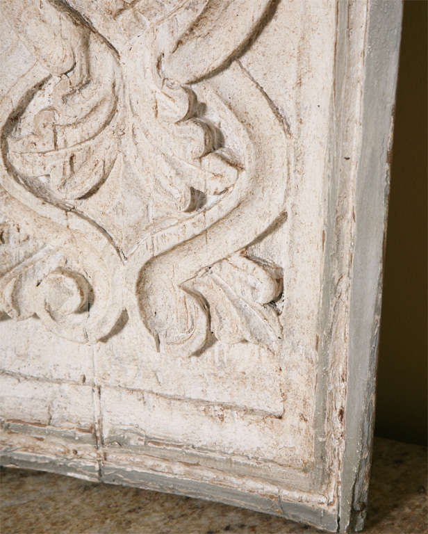 Pair of architectural wood carved wall hanging 4