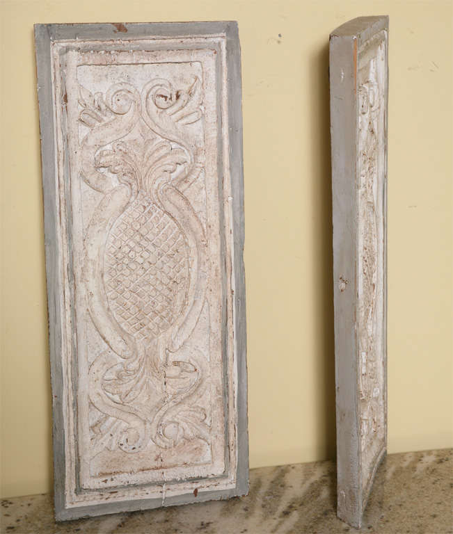 Pair of architectural wood carved wall hanging 5