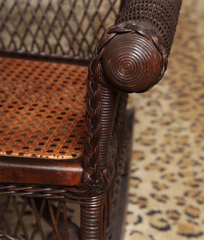 Two Children's Rocking Chairs Wicker and Cane 2