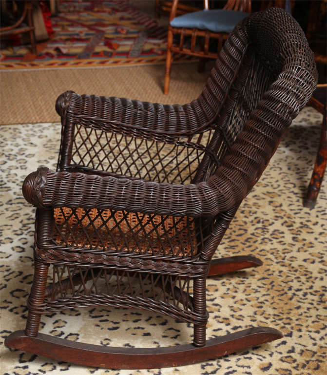 Two Children's Rocking Chairs Wicker and Cane 3