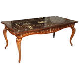Antique Early 19th Century Italian Table/ Desk with Ivory
