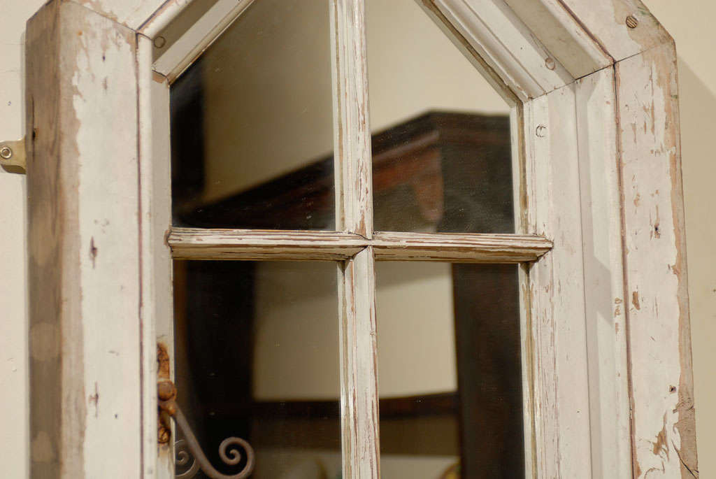 English Wood Window Frame made into a Mirror 1