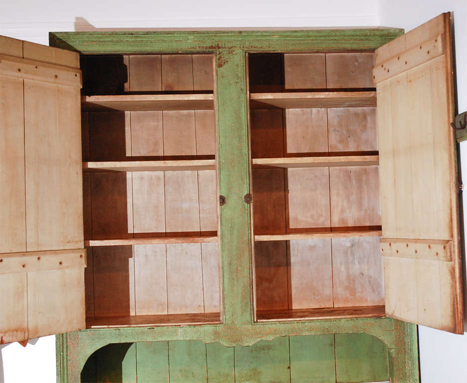19thc Unusual Original Painted Three Piece Hutch/sink Cabinet 3