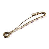 EARLY 20THC 18KT WHITE GOLD DIAMOND & AMETHYST  BRACELET/2.25 CT