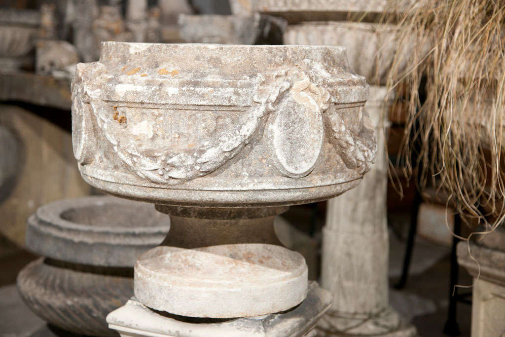 Rare French Cast Stone Urns