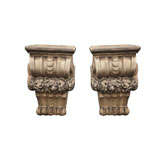 Fine Pair of Carved Stone Corbels
