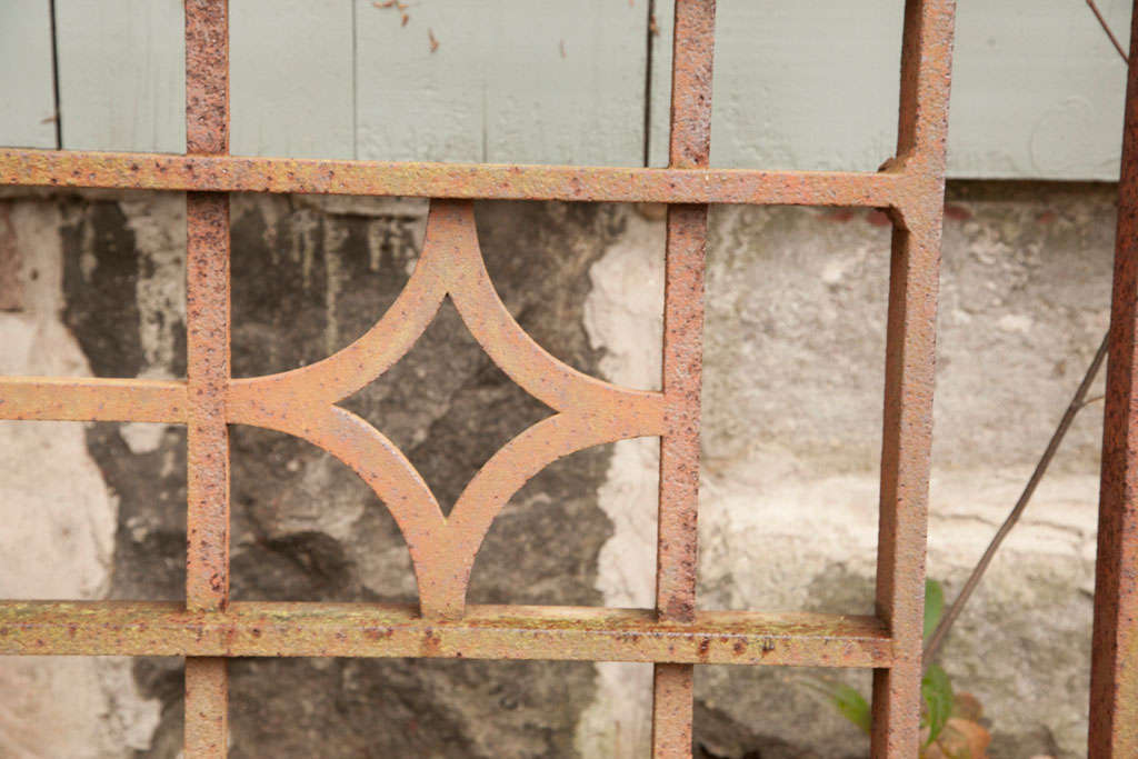 Pair of Deco Cast Iron Estate Gates 1