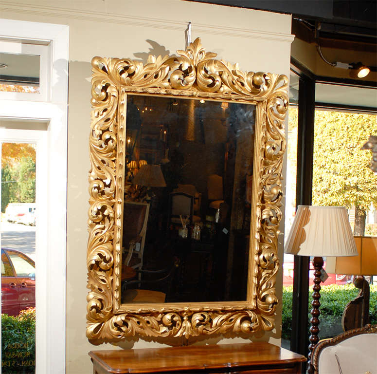 Fine 19th century French ornate gold frame with mirror.<br />
<br />
To see more items from Foxglove Antiques, please visit our website: www.foxgloveantiques.com
