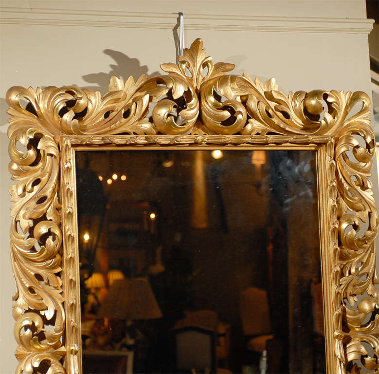 Fine 19th Century French Ornate Frame with Mirror 1