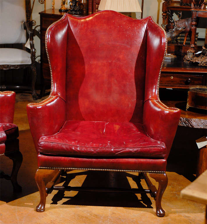 Mid-20th Century Pair of American Wing Chairs