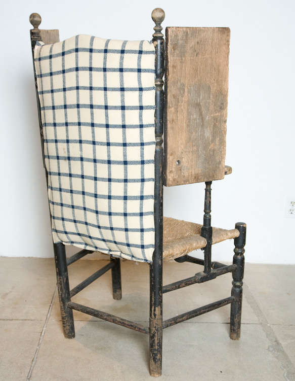 Early American High-back Chair  W/ Rush Seat 4