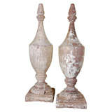 A Pair of Tall Antique Finials
