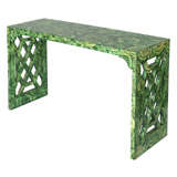 Faux Malachite Console