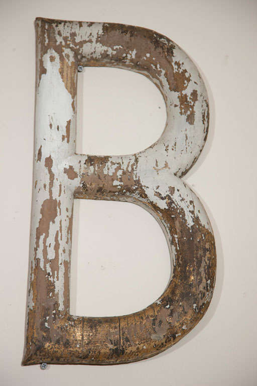 Magnificently Carved Wood Letters "B A R"