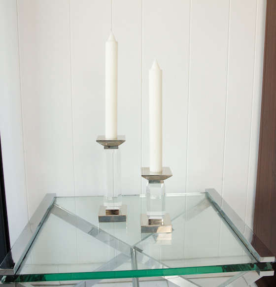 Pair of Charles Hollis Jones Metric Candlesticks