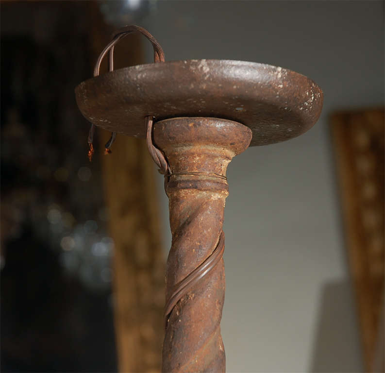 19th Century Primitive Wrought Iron Weathervane Chandelier