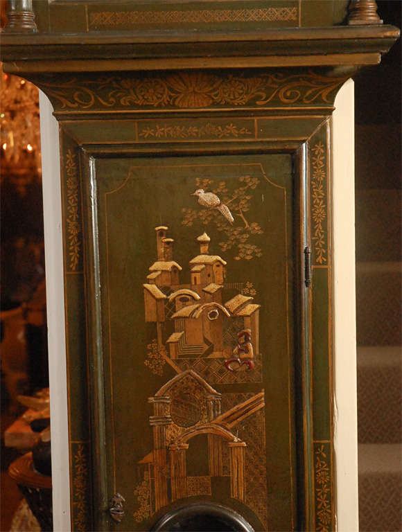 Wood 18th C. English Chinoiserie Clock 