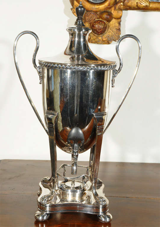 George III style Sheffield hot water urn