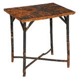 Antique Twig Top/Base Folk Art Side Table