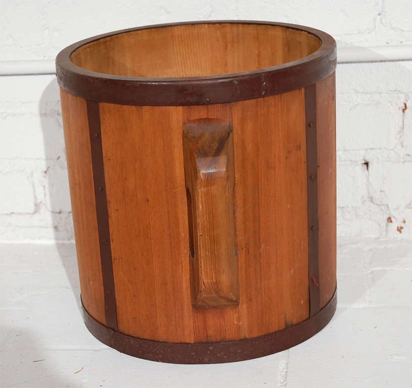 japanese wooden rice bucket