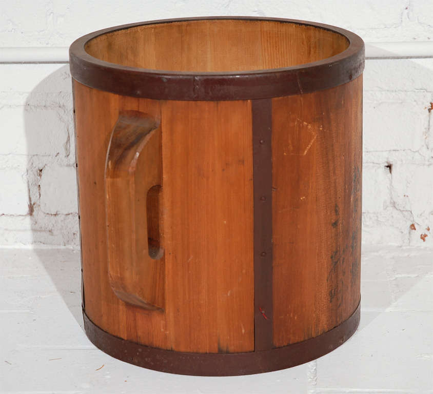 Vintage Japanese Rice Bucket at 1stdibs
