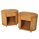 Pair of Rattan Nightstands