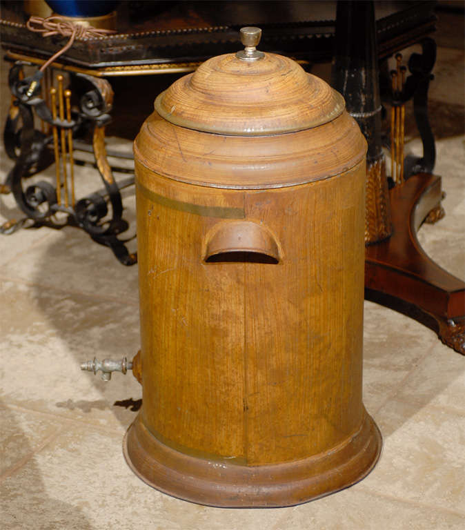Jumbo 20th Century Faux Bois Tole Water Urn For Sale 3