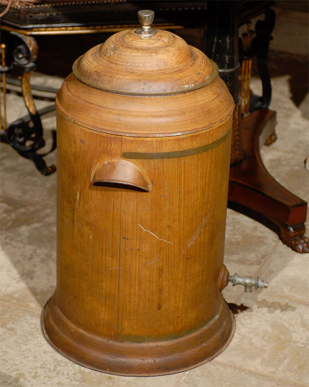 Jumbo 20th Century Faux Bois Tole Water Urn For Sale 6