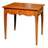 18th/19thc French Fruitwood Tric-track Table With Leather Inset