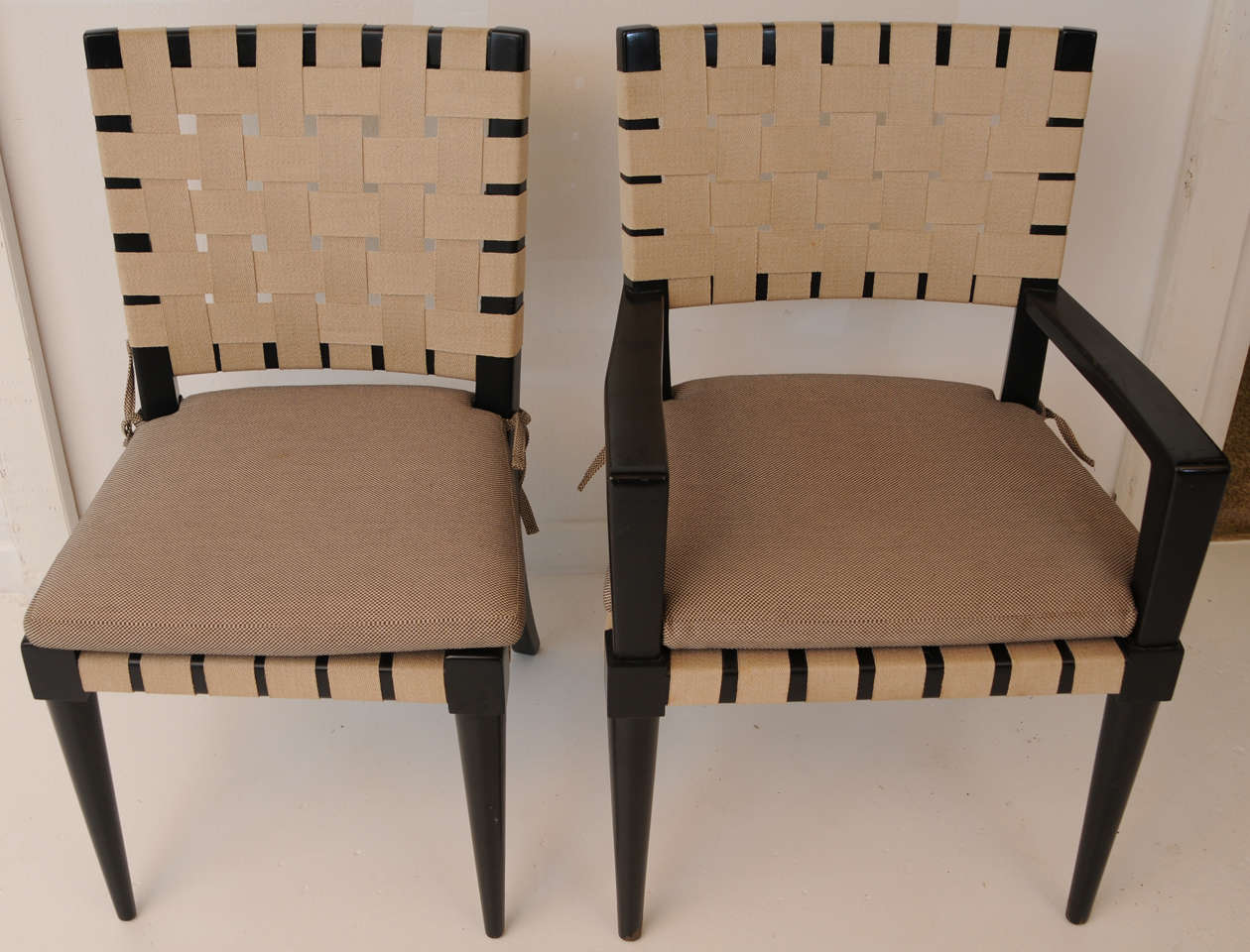 Wood Set of 8 Vincente Wolf Chairs for Niedermaier