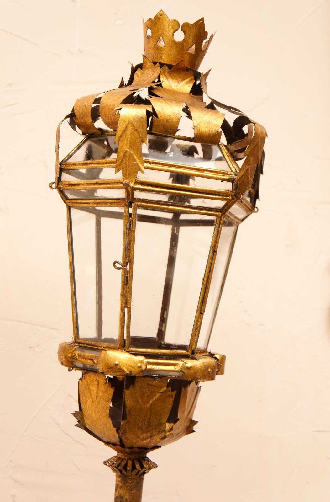 Gilt Pair of Electrified Spanish Processional Lanterns