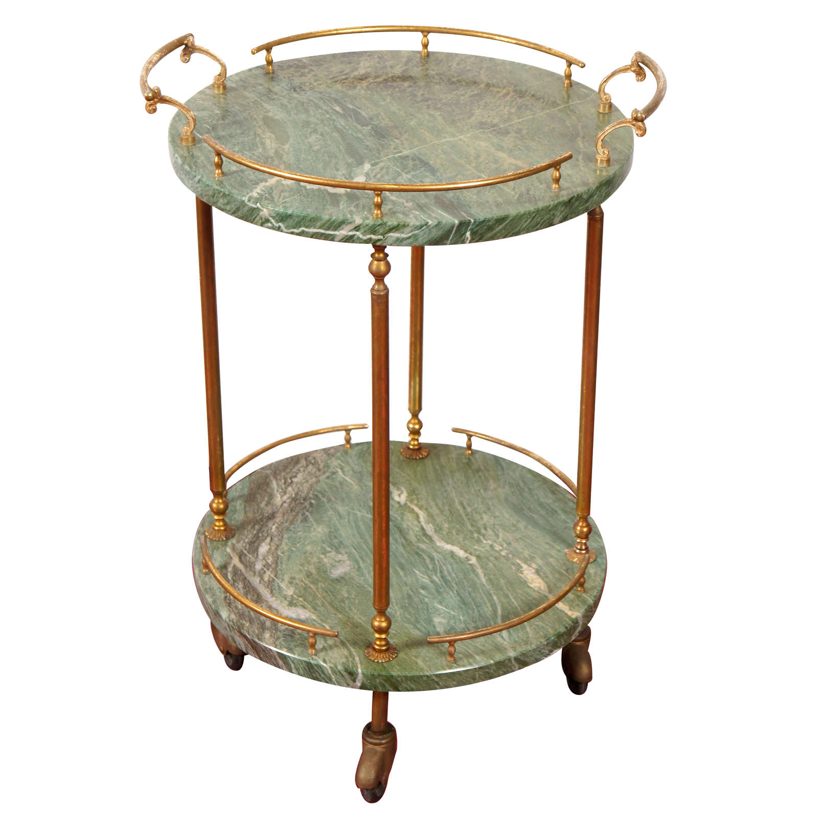 Maison Jansen Style Marble Serving Cart at 1stDibs