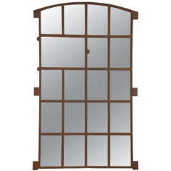 Antique 19th c. Iron window made into a mirror.
