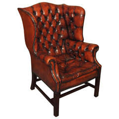 Antique English wing chair