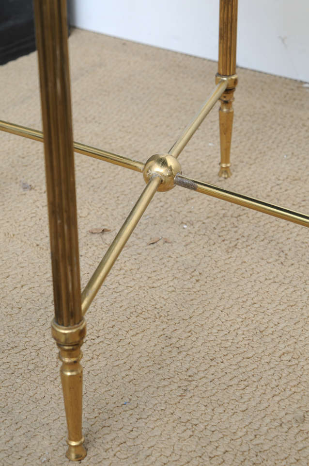 Mid century Modern Italian Brass Nesting Tables Maison Jansen style For Sale 4
