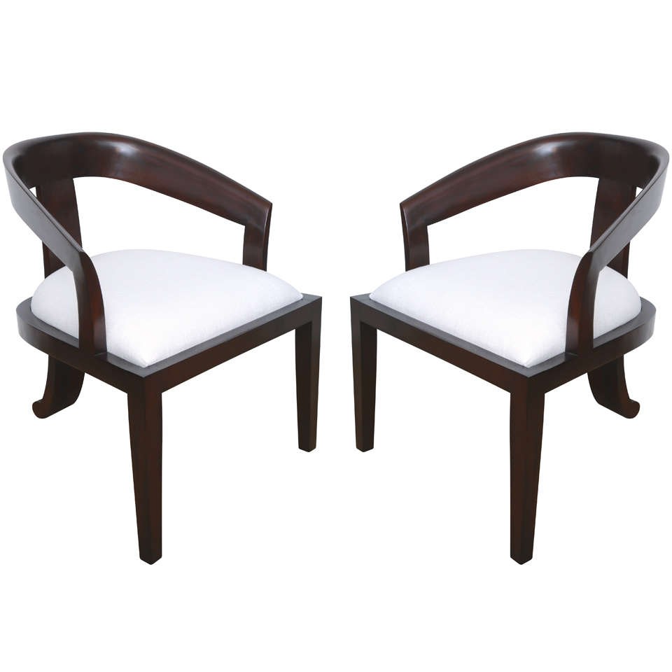Pair Of Art Deco Chic Chairs at 1stDibs